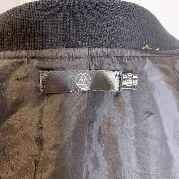 Missguided Satin Floral Embroidered Bomber Jacket - Picture 9 of 13